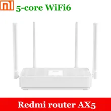 Xiaomi redmi roteador ax5/4 vias amplificador independente/5-core wifi6/256mb/128 dispositivos conectados de forma estável/velocidade até 1775mbps