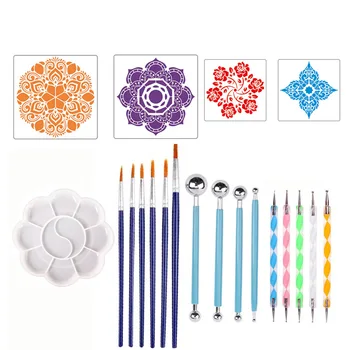

DIY Mandala Dotting Tools Kit Unique Artistic Creations For Rock Painting, Nail Art or Decoration Double-End Dotting Tools