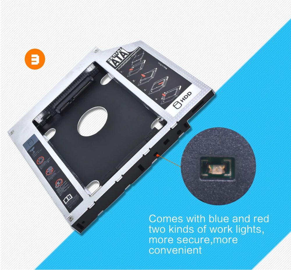 Чехол Tishric из алюминия/пластика 9 5/12 7 мм SATA 3 0 2 5 дюйма универсальный HDD Caddy чехол