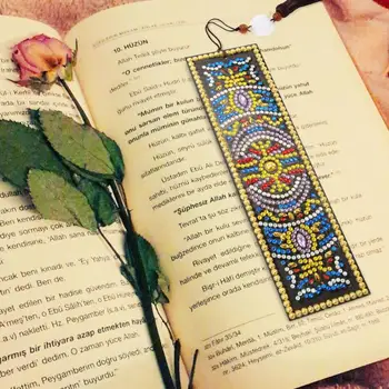 

DIY Leather Bookmark Ancient Egypt Pattern Special Shaped Diamond Painting Creative Tassel Book Marks Handmade Craft Gift