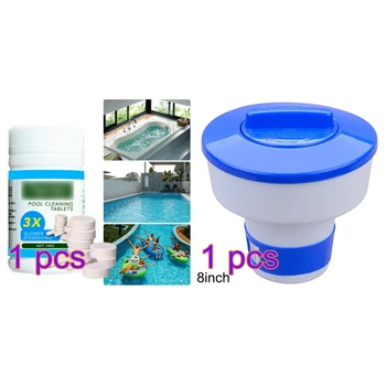 

100Pcs Pool Cleaning Tablet Effectively Purify Water Crystal Clear Pool Foaming Cleaners Swimming Pool Detergent