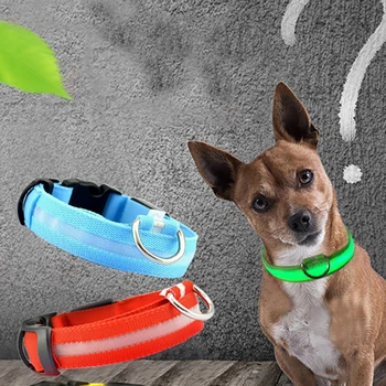 

1PCS LED Dog Collar Creative Glowing Pet Adjustable Collar Dog Safety Collar Pet Necklace Bib Pet Supplies Accessories