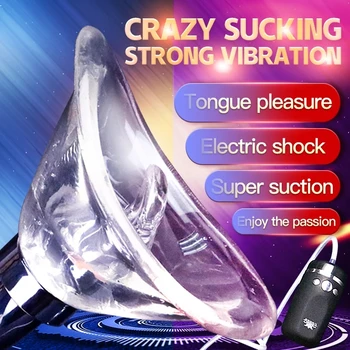 NEW Strong Vacuum Oral Sucking Pump Vibrator Tongue Licking Pussy Clitoris Nipple Vagina Stimulator Electric Sex Toys for Women 2