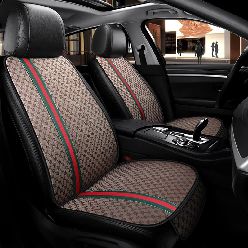 

Automobile Seat Cushion Four Seasons Universal Slim Waist Single Monolithic Flax Car Mats Five Small Car Seat Cushion Wholesale