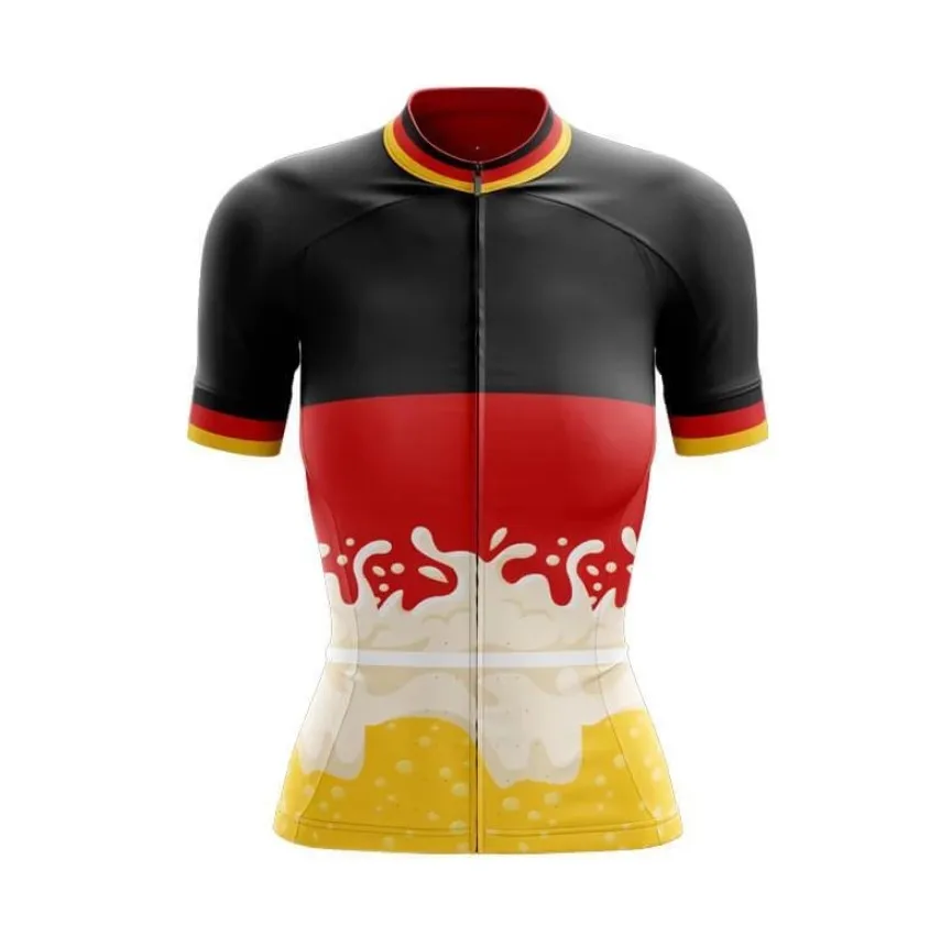 Новая Германия Для женщин Велосипеды костюм/Велосипеды комплекты Индивидуальные Дорога гонка в горах Топ Велосипеды Одежда дышащая гелевая прокладка MAX STORM