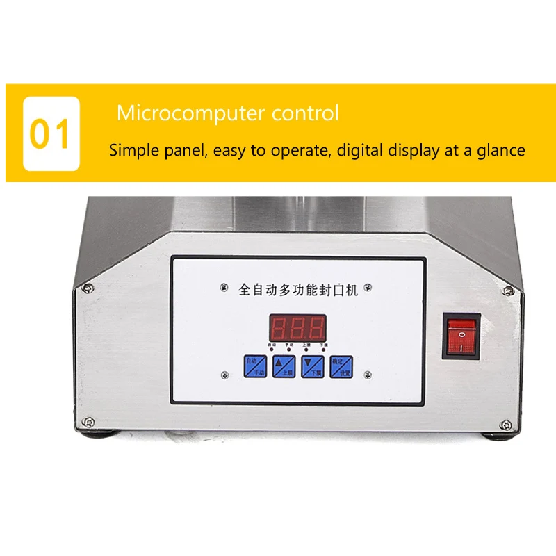 110V 220V Stainless steel desktop sealing machine PET plastic can Automatic sealing machine