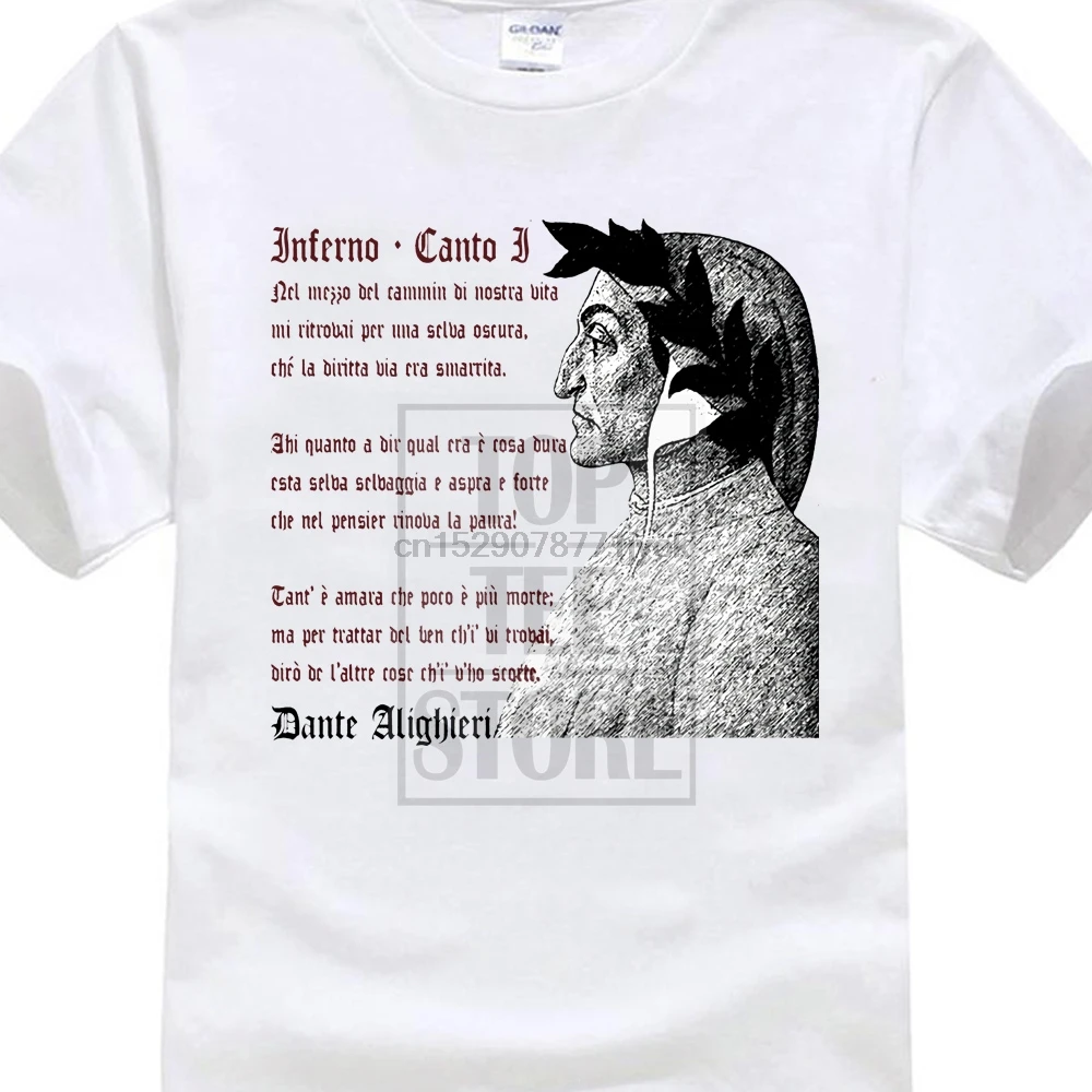 Новая удивительная белая хлопковая Футболка Dante Alighieri Инферно новая забавная
