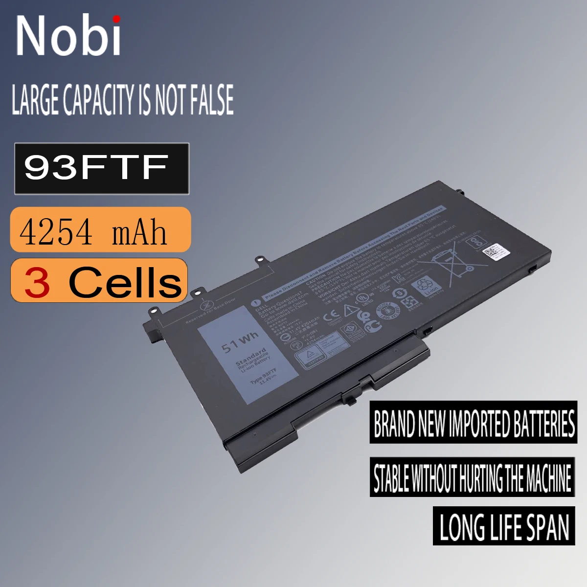Nuobi 93tft Laptop Battery For Dell Latitude 14 5491 15 5591 5280 5290 5480  5490 5495 5580 5590 Precision 3520 3530 - Laptop Batteries - AliExpress