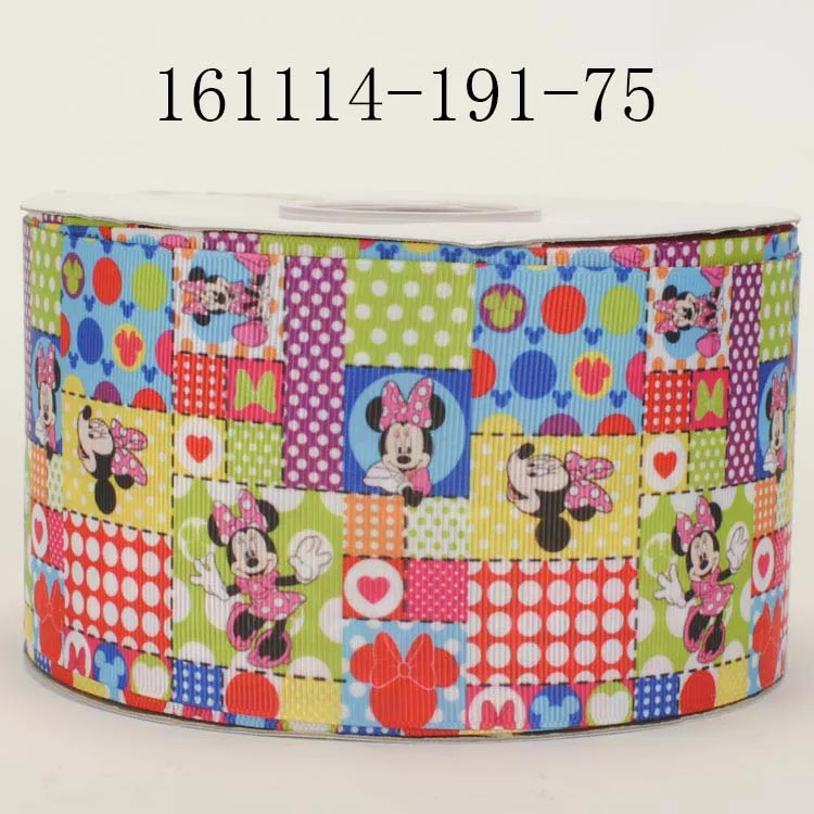Новые 3 ྇ мм 50 ярдов и мультфильм печатных grosgrain ленты бесплатная