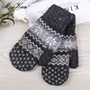 Maikun New Autumn And Wnter Gloves Ladies Double-Layer Plus Velvet Thick Warm Knitted Bag Finger gloves ► Photo 3/6