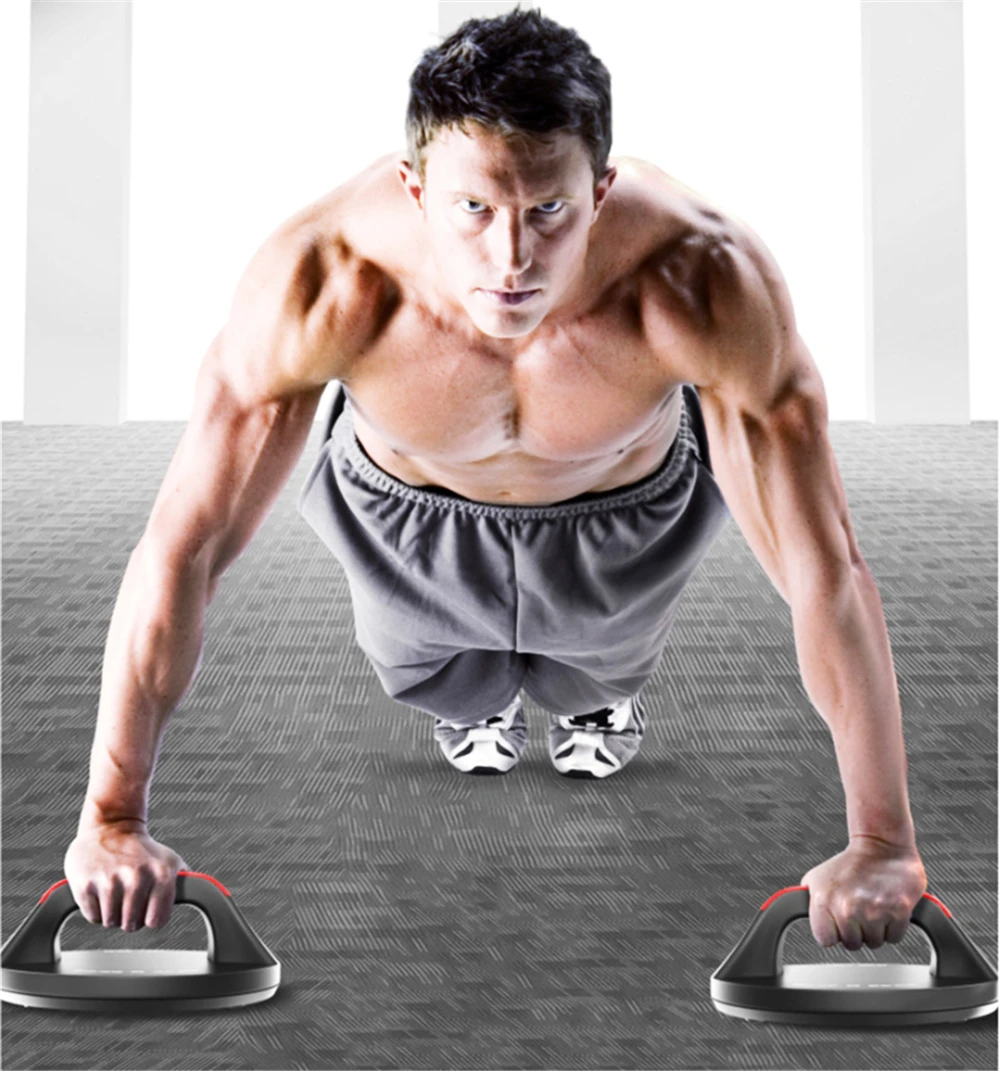 Round Push-Ups Bar Stands, Rotatable, 360&deg; Push Up Rack, Fitness Equipment for Body Training, Home Abdominal Exercise, 1 Pair