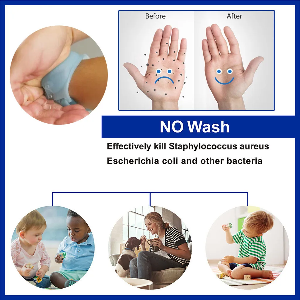 Adult Kid Liquid Sanitizer Dispenser Bracelet Wristband Hand Handwash Gel With Whole Sanitizing |