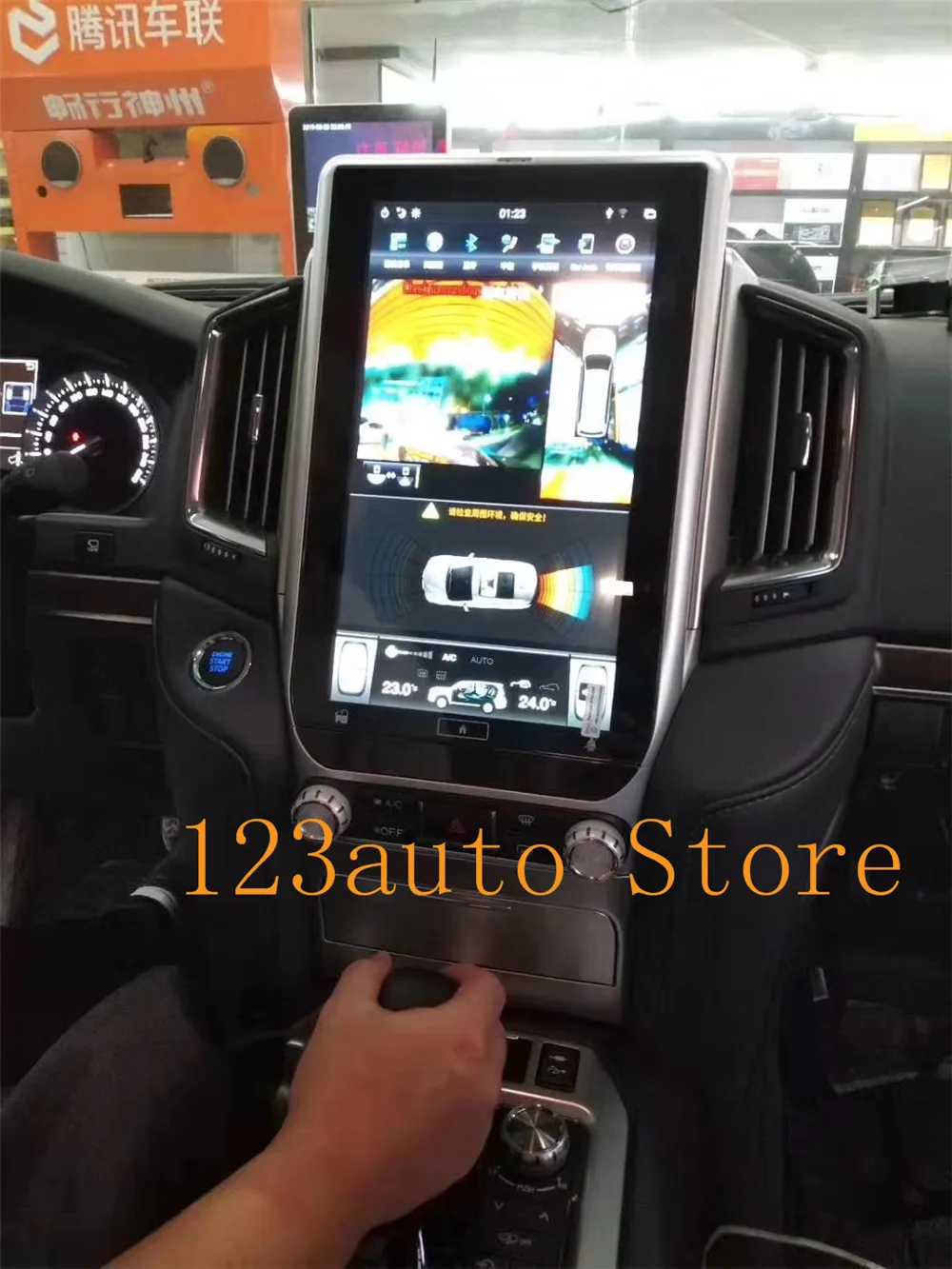 13,6 дюймов Tesla стиль Android 8,1 автомобильный DVD gps плеер навигация для Toyota Land cruiser LC200 ips carplay