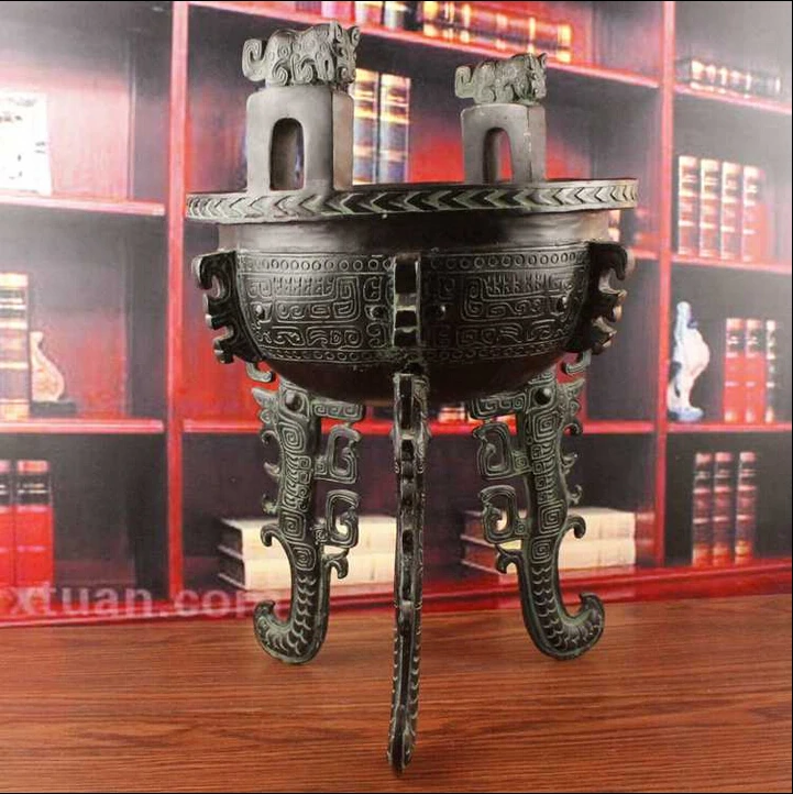 ZSR 509+++++Assamking antique bronze gifts Ding three legged tripod Home Furnishing Decor Set Decoration Crafts and of lif | Дом и сад