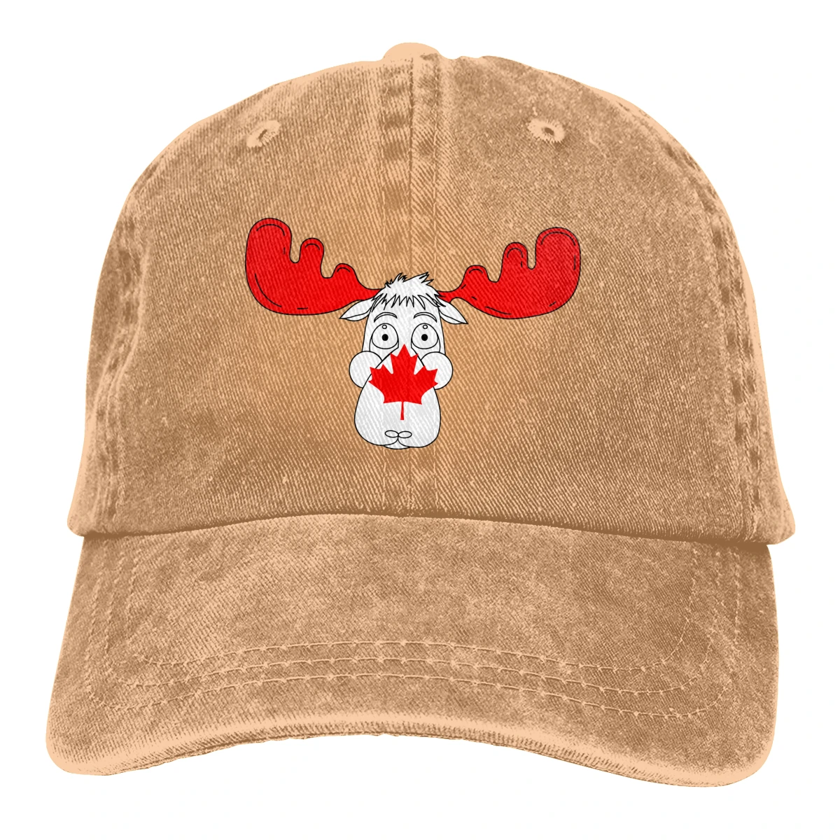 Канадский флаг Moose Casquette черный унисекс Мужские Женские джинсовые бейсболка с ремешком кепки Регулируемый Гольф папа шляпа - Цвет: Хаки