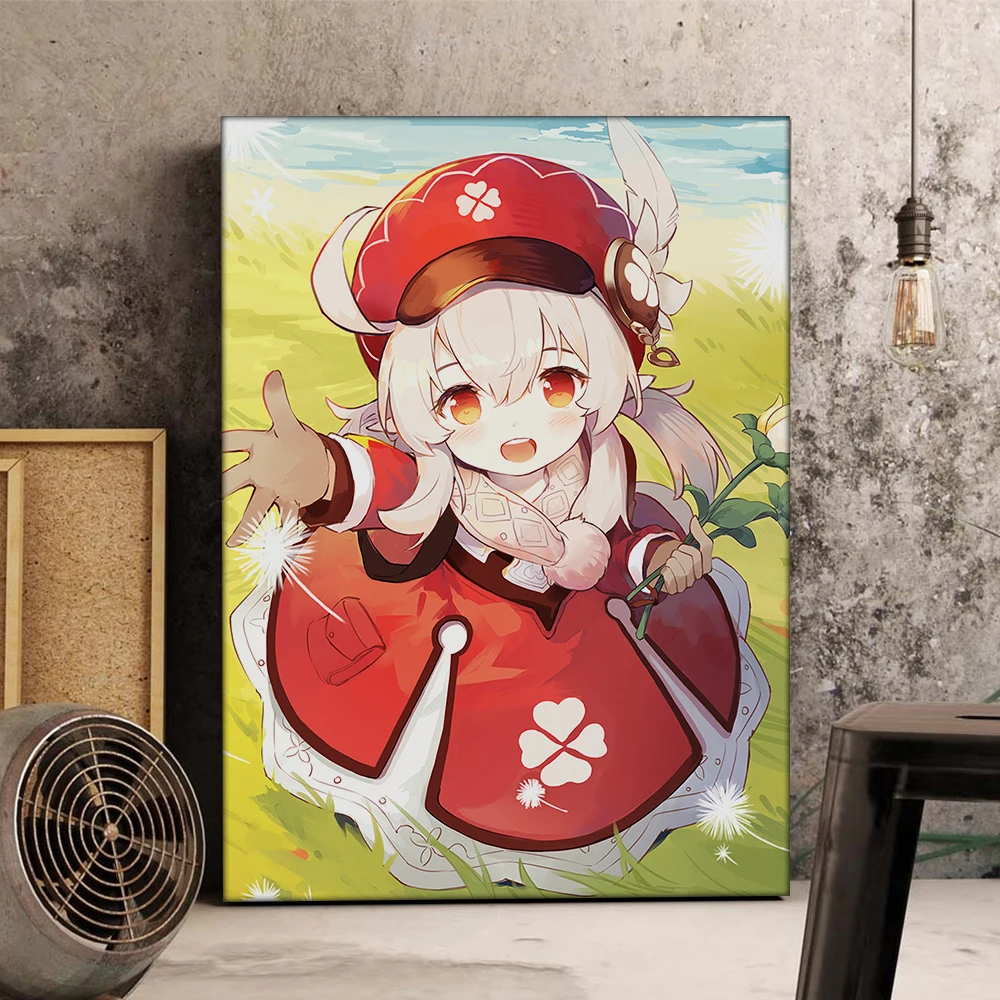 

Genshin Impact Mona Magician Ganyu Barbara Anime Game Boys Room Gift HD Posters Wall Art Pictures Canvas Paintings Home Decor