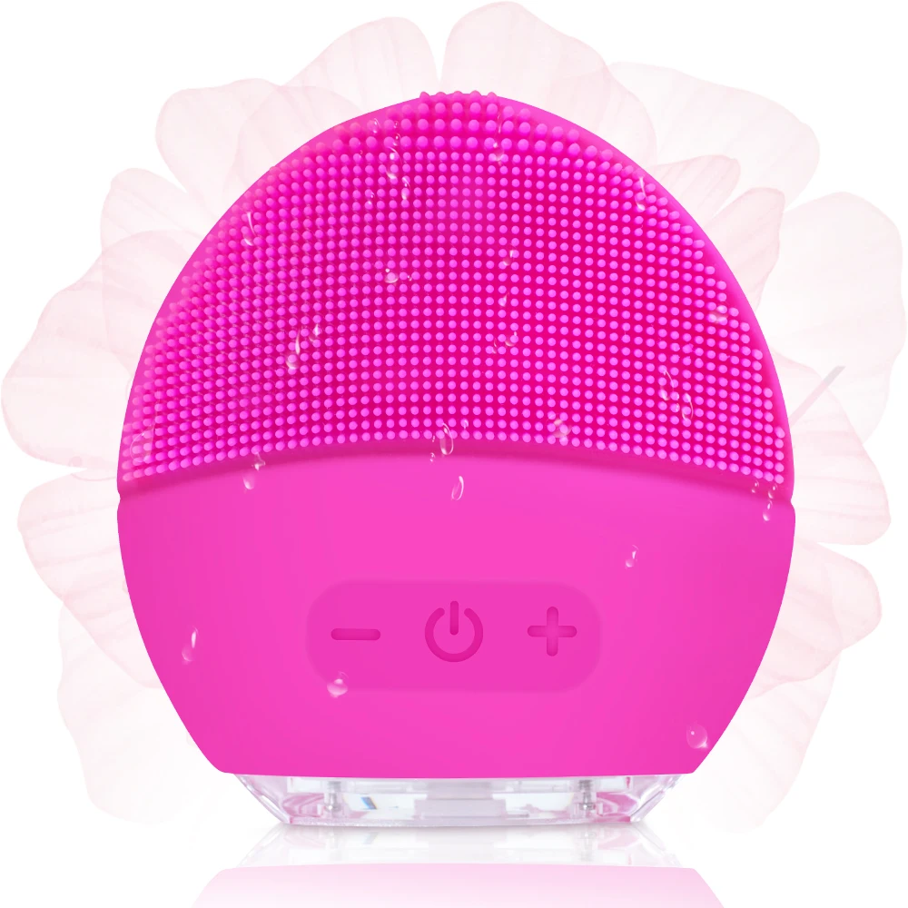 

Electric Silicone Facial Cleansing Brush Sonic Vibration Massage USB Rechargeable Smart Ultrasonic Face Cleaner Beauty Tool