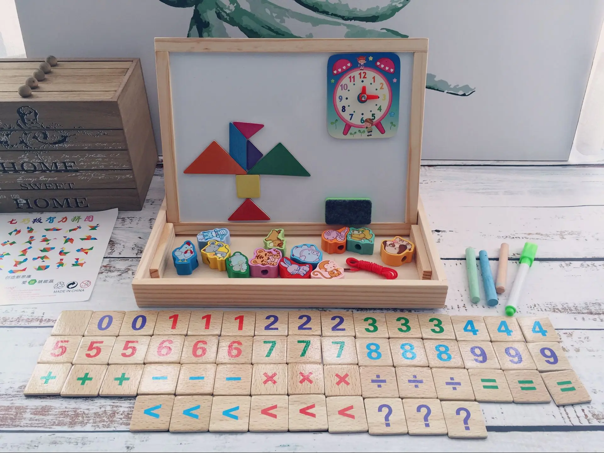 

Early Educational Teaching Aid Toy Multi-functional with Numbers Computing Educational Toy Kindergarten Early Childhood Educatio