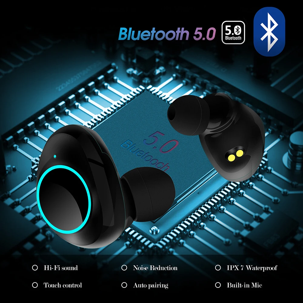 Newmsnr X9 TWS HD стерео наушники беспроводные наушники, bluetooth 5,0 IPX7 водонепроницаемый шумоподавление Голосовое управление