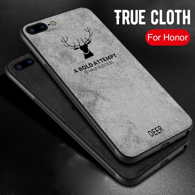 Fabric Cloth Phone Case For Huawei Honor 8A 10 Lite 9 Light 8X Play Ultra Thin Soft Tpu Back Covers Honer A8 X8 10lite 9lite |
