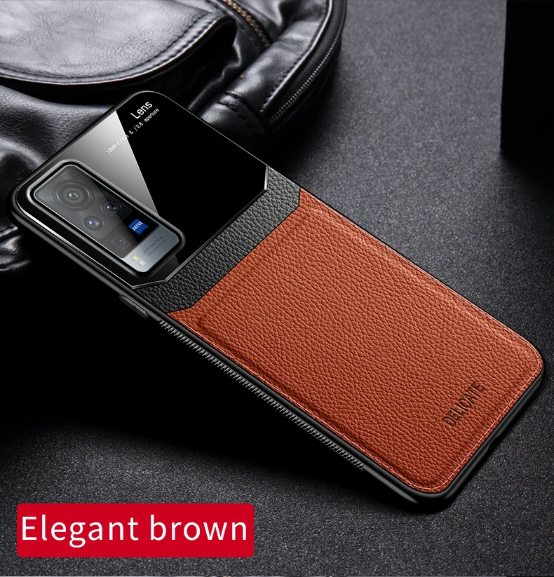Coque de téléphone XUANYAO pour VIVO X60 Pro Coque fine en cuir rigide pour VIVO X60 Pro Plus Coque souple en silicone _voghion.com
