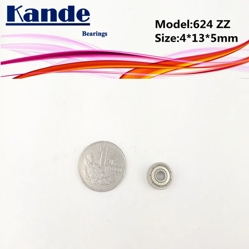 Kande подшипники 624 ABEC-1 624ZZ ABEC-3 624ZZ ABEC-5 624 ZZ Миниатюрный радиальный подшипник 4x13x5 мм 624-2Z
