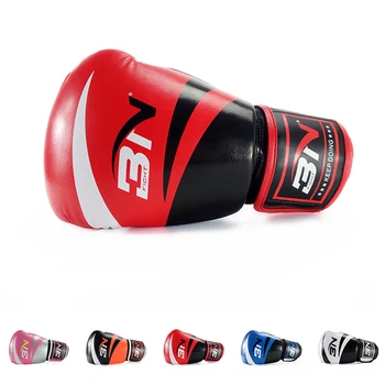 

BN Boxing Gloves For Sanda Muay Thai MMA Fighting Training Faux Leather Optional Weight Style Free Size