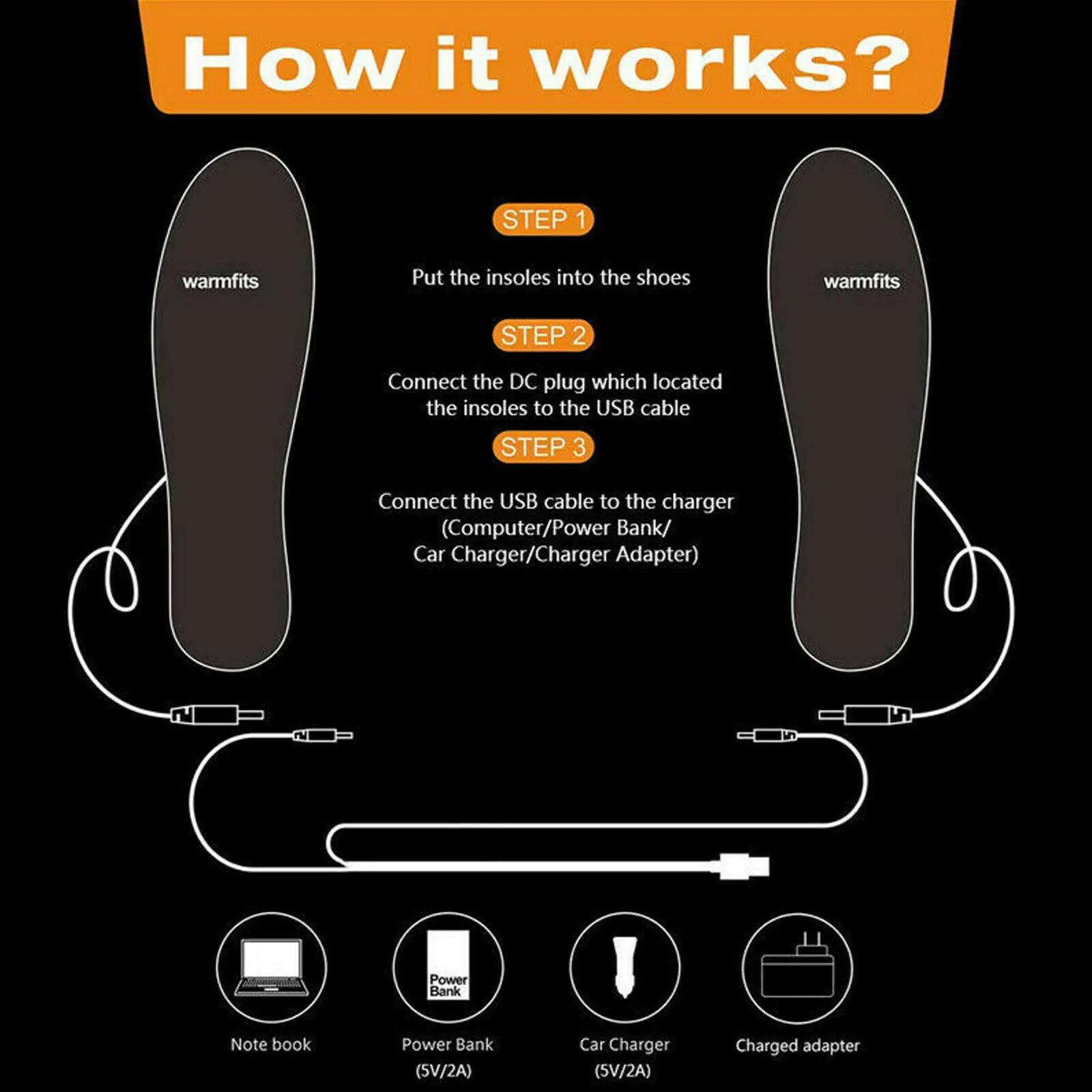USB Rechargeable Heated Shoe Insoles Washable Warm Thermal InsolesUnisex Warming Cuttable Electric Foot Pad for Outdoor Sports 6
