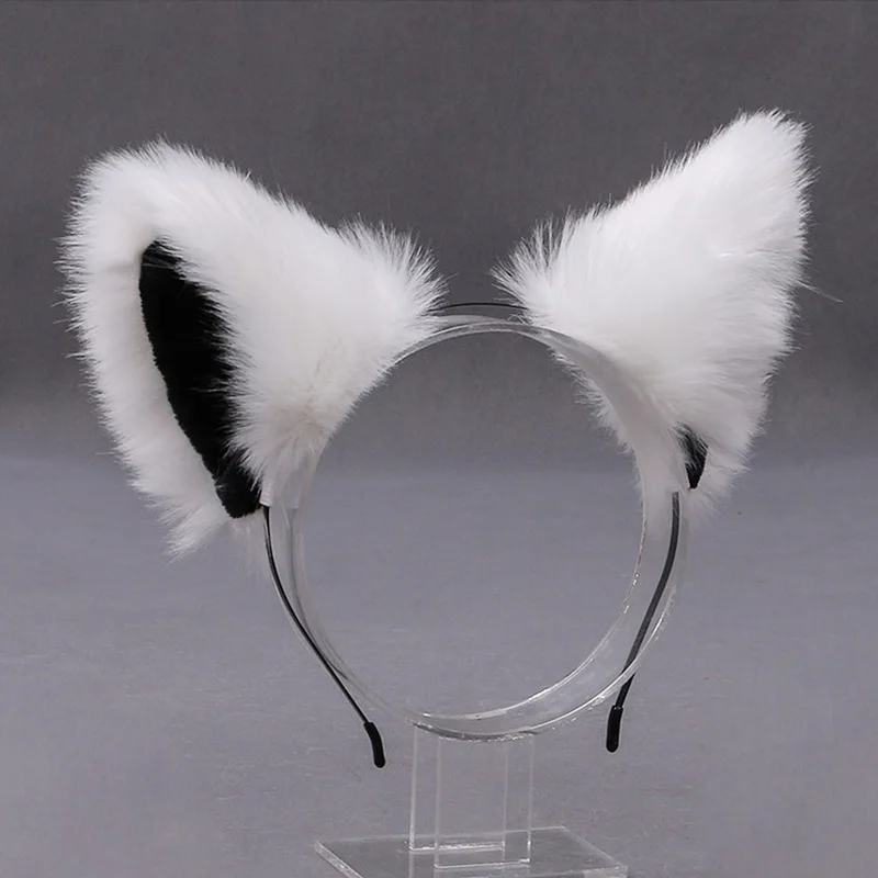 Cartoon Cat Ears Hairband Headwear Fur Ear Cat Cosplay Head Band Hair Accessories For Women Girls Kid Party Christmas Headband