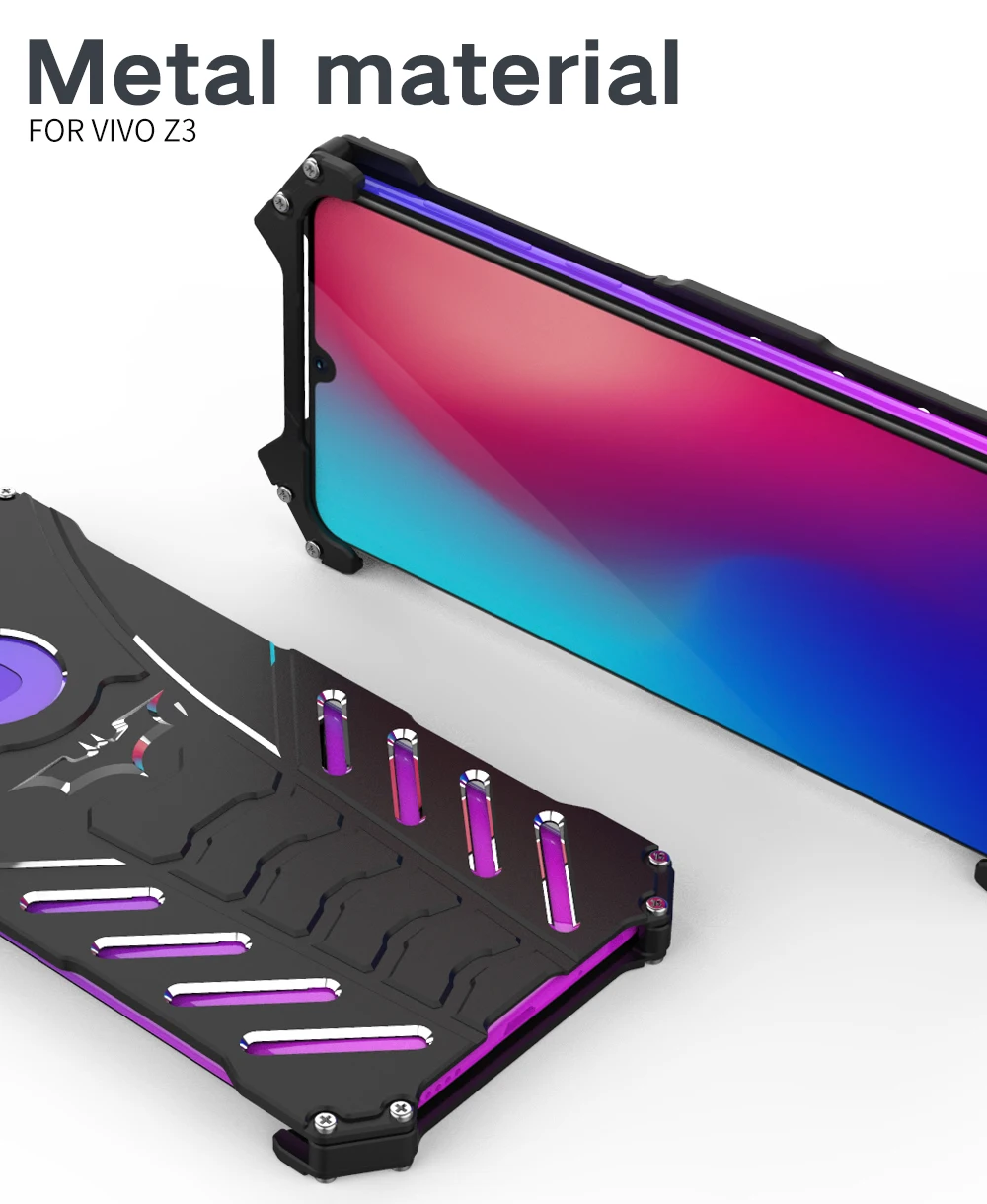 Роскошный металлический чехол из алюминиевого сплава для Vivo V11 PRO V11i X21S Z3 Z3i Z1 Y66 Y67 Y79 Y85, противоударный защитный чехол Fundas Coque Capa