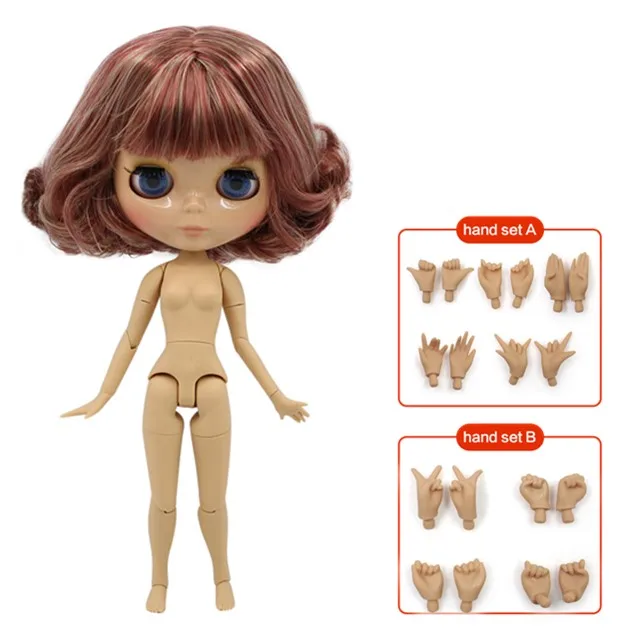 tan skin Ледяная фабрика blyth кукла Обнаженная 30 см Заказная кукла 1/6 BJD кукла с соединением тела ручные наборы AB как подарок Специальная цена - Цвет: tan skin