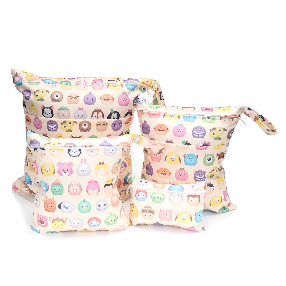 Premium Set of 4 Waterproof & Washable Baby Diaper Bags - Versatile Sizes