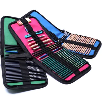 

36/72 Holes Pencil Case School for Girls Boys Pen Box Canvas Penal Big Fold Pencilcase Large Ballpoint Pen Bag Cartridge Penalty