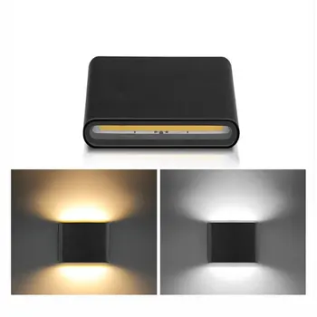 

LED Wall 12W COB Sconce Waterproof Wall Lamp Aluminum Up an down dual head Cube lighting fixture indoor Outdoor light