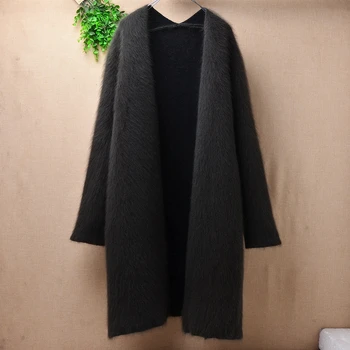 

Spring Sweater Cardigans Women V neck Lantern Sleeve Open Stitch Loose Sweater Jacket top quality Clothes Female Knit Coat