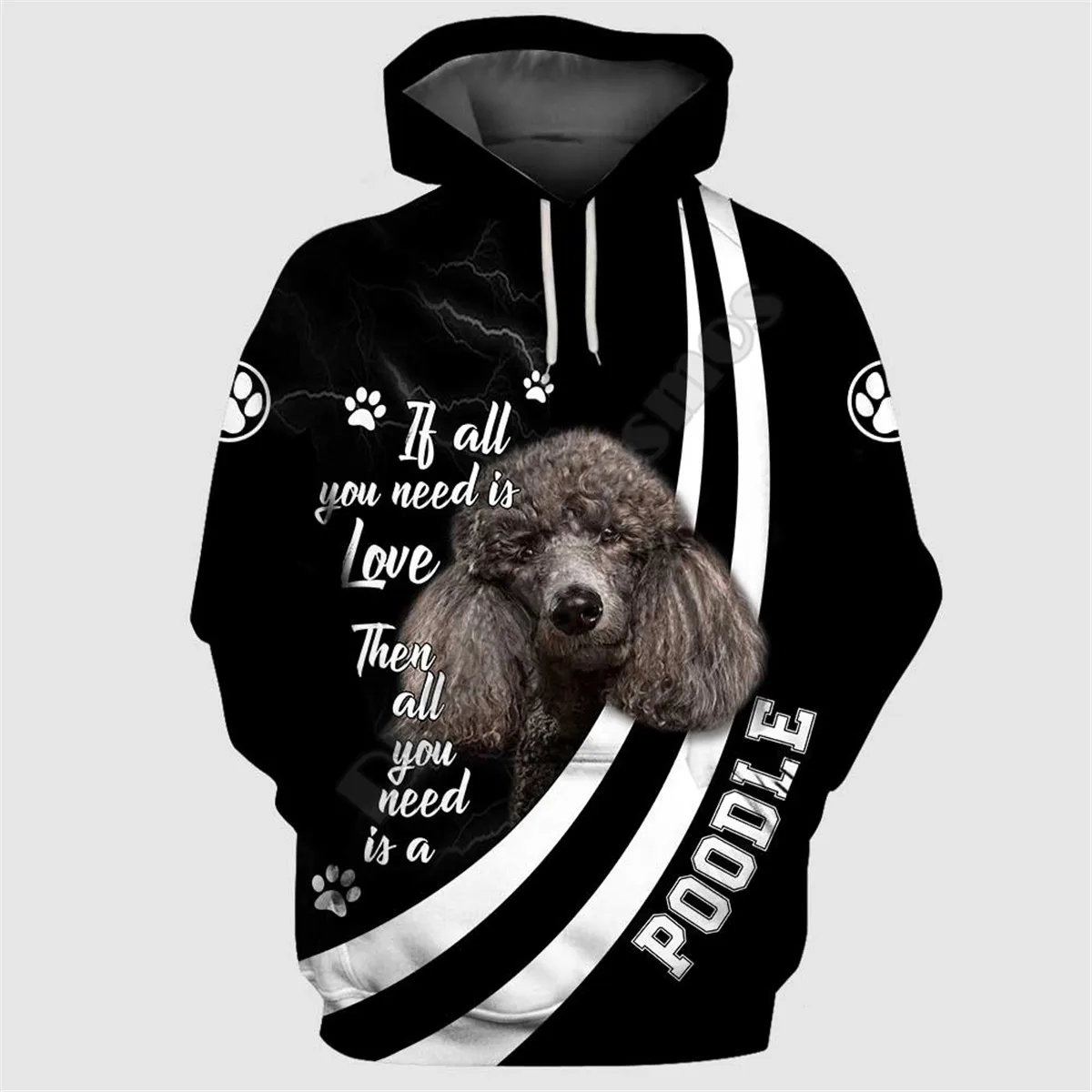 Poodle 3D Printed Hoodies Funny Pullover Men For Women Funny Sweatshirts Animal Sweater Drop Shipping 09 men tracksuits winter hoodies women fashion hoodie jogger pants set woman 2 pieces summer y2k clothes sportswear drop shipping