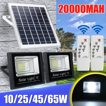 

10W 25W 45W 65W Outdoor Solar Flood Light Solar Wall Light Waterproof IP67 2 Lights Park Yard Garden Driveway