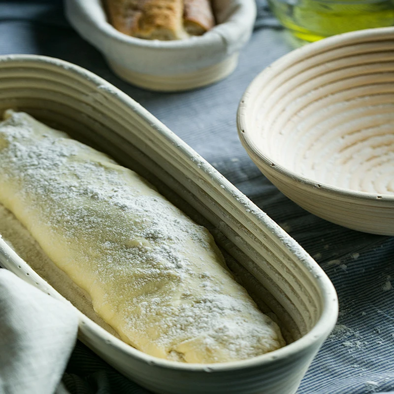 Различные формы брожения ротанга корзина страна Хлеб Багет Тесто Banneton Brotform доказательство корзины