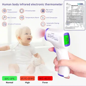 

Fast ship Infrared Forehead Body Thermometer Baby Adult Digital Thermometer Gun Non-contact Body Temperature Measurement Meter