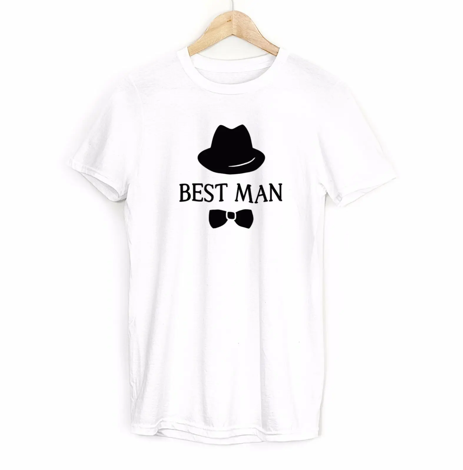 Лучший человек Мужская футболка Groomsmen Bestman Свадебная вечеринка идея забавного
