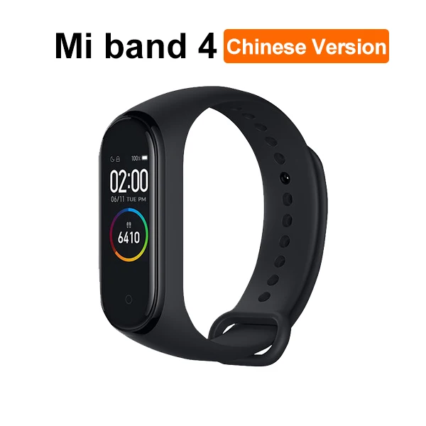 Xiaomi mi Band 4 SmartBand mi Band 4 Браслет фитнес-трекер для измерения сердечного ритма Bluetooth 5,0 50 м водонепроницаемый - Цвет: CN Version