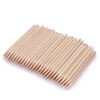 

5Pcs Nail Art Design Orange Wood Stick Sticks Cuticle Pusher Remover Manicure Pedicure Care