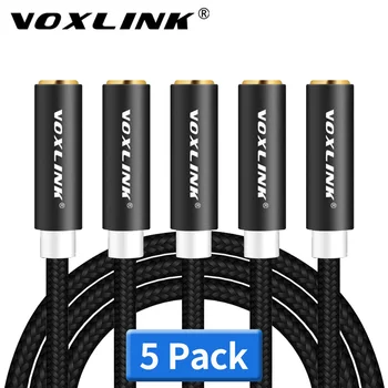 

VOXLINK 3.5mm jack audio cable for iphone x Samsung Xiaomi Huawei male to Female Car Audio Stereo Cable MP3/MP4 Speaker aux cord