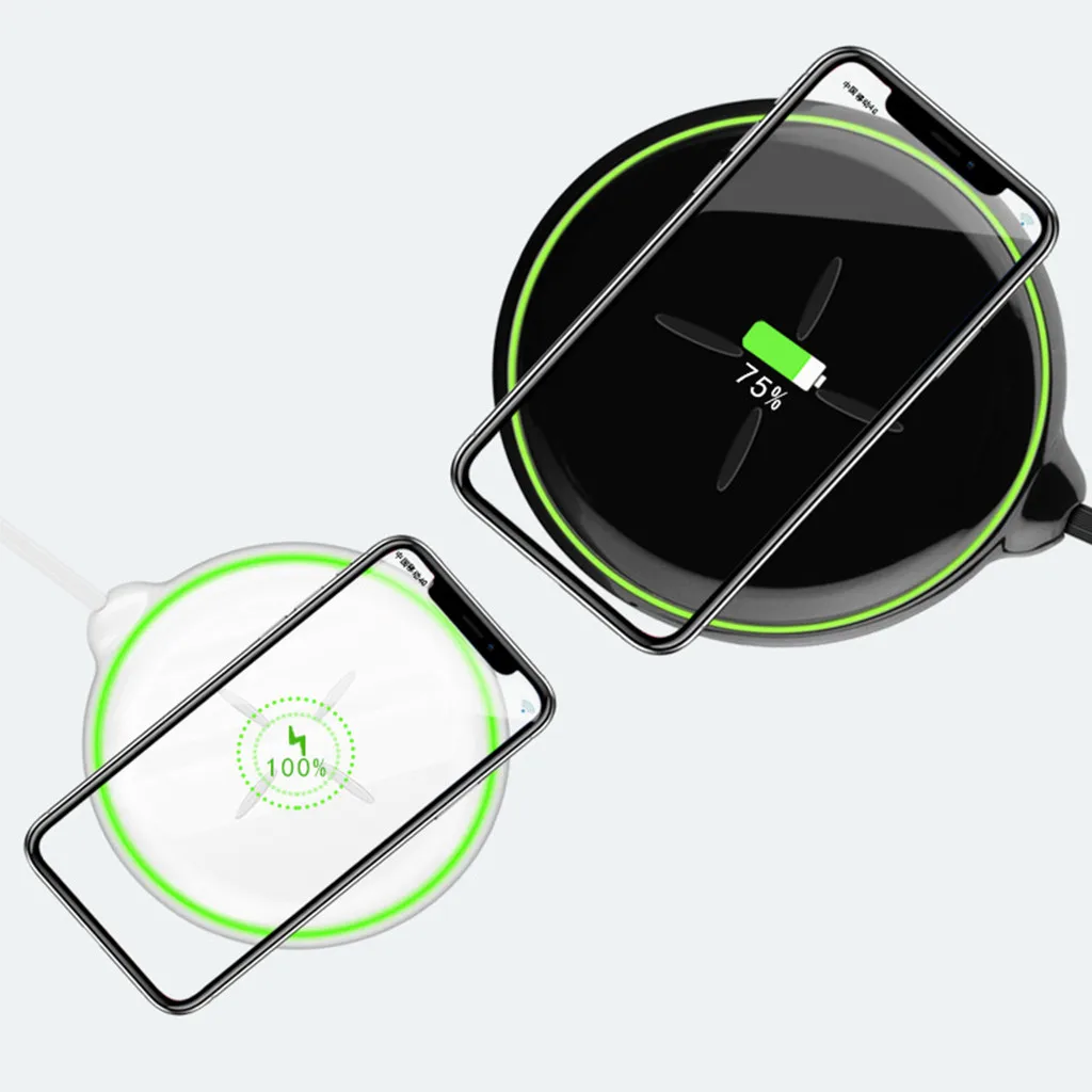 Беспроводное зарядное устройство Ouhaobin для iPhone, для samsung, QI, быстрое зарядное устройство, Подставка для зарядки, док-станция, держатель для samsung S8, S9 plus