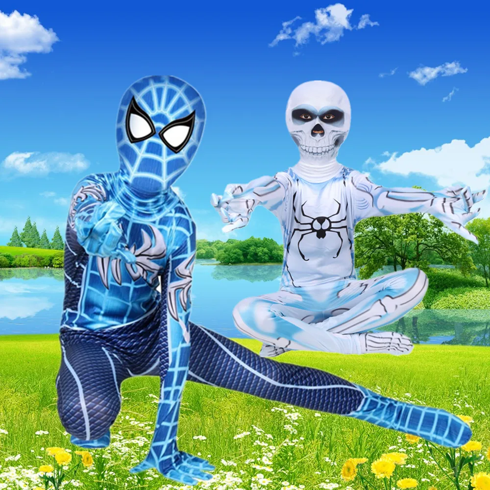 Iron Spider Cosplay Amazing Spider-boy Man Halloween Costume Peter Parker Zentai Suit Superhero Bodysuit For Kids clothing |