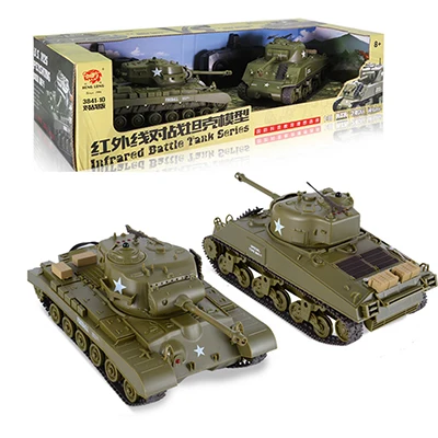 1/30 2,4G Радиоуправляемый Танк Шерман M4A3 M26 Pershing Боевой Военный танк детские игрушки, интерактивный Танк дистанционного управления для родителей и детей - Цвет: M4A3 M26