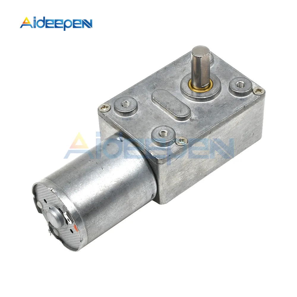 

4632-370 DC 12V 1 5 10 20 50 100 200 250RPM High Torque Turbine DC Worm Gear Reducer Worm Geared Motors Reversed Reduction Motor