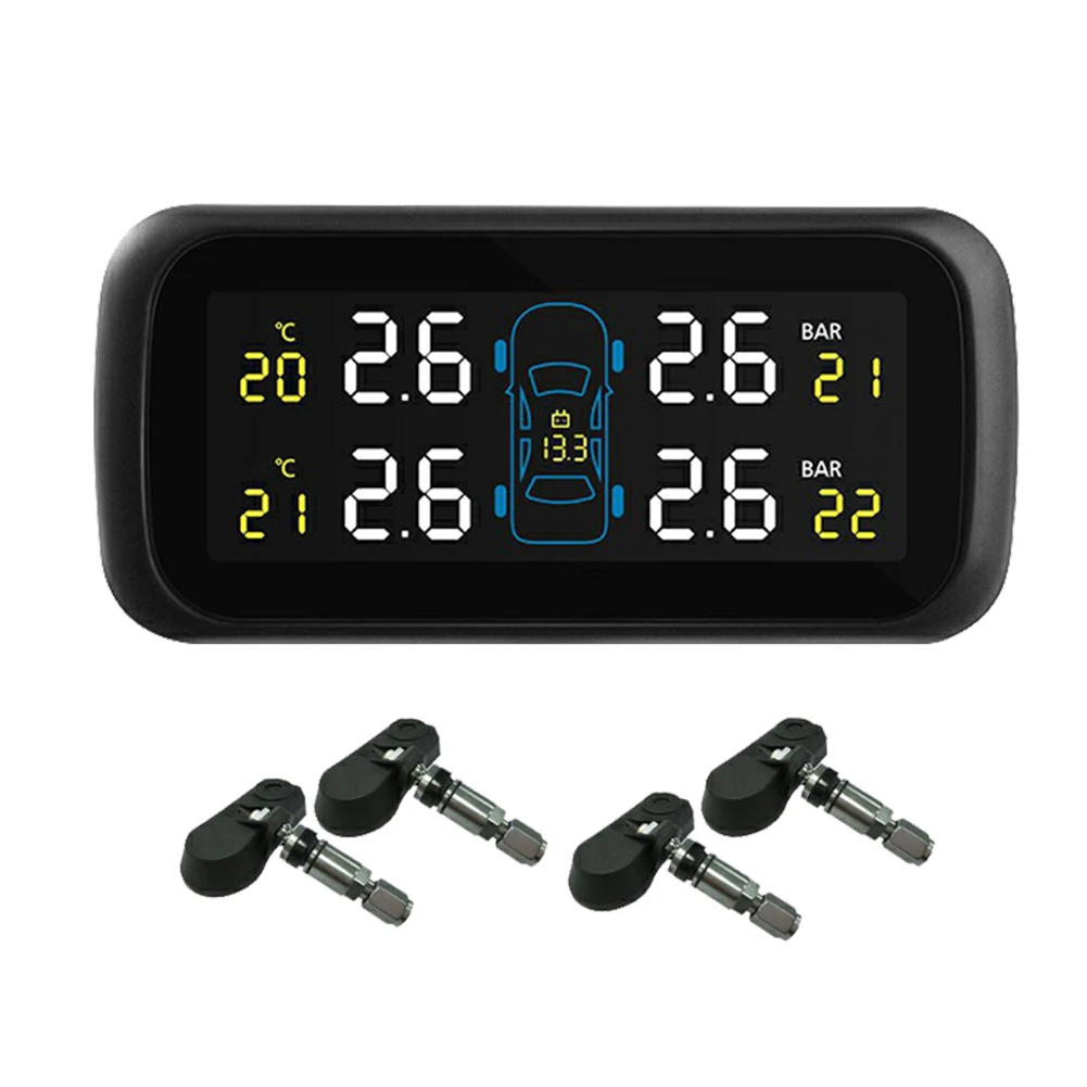 Автомобильная Беспроводная система контроля давления в шинах TPMS с 4 внутренними датчиками U903Z XR657