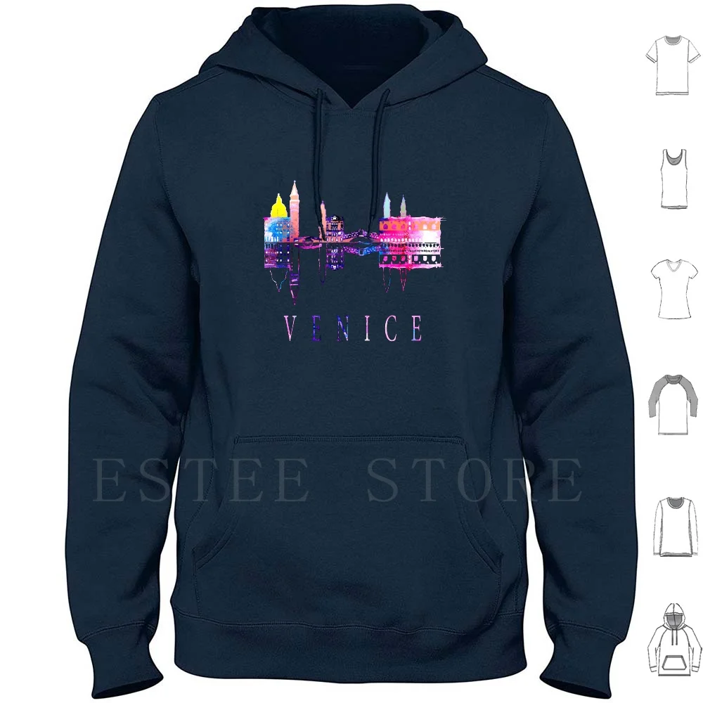 Venezia Skyline. Italia Felpa Con Cappuccio Manica Lunga Venezia Skyline Italia Venezia Skyline Italia Venezia Veneziana Gondola Italia Skyline