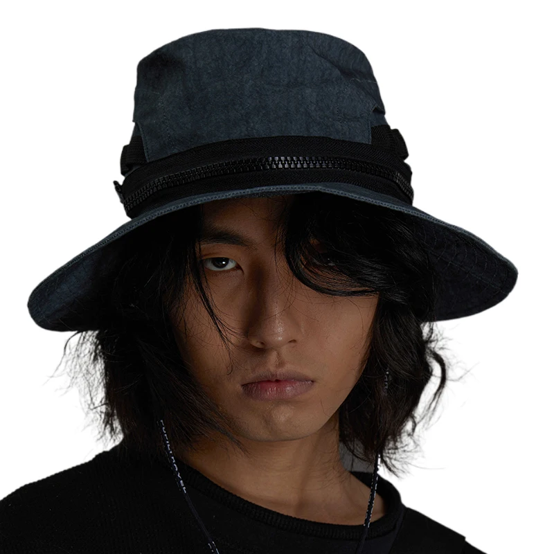 Pupil travel 21ss Dyed versatile sunscreen fisherman's hat bucket-hat techwear accessories streetwear dystopian japanese